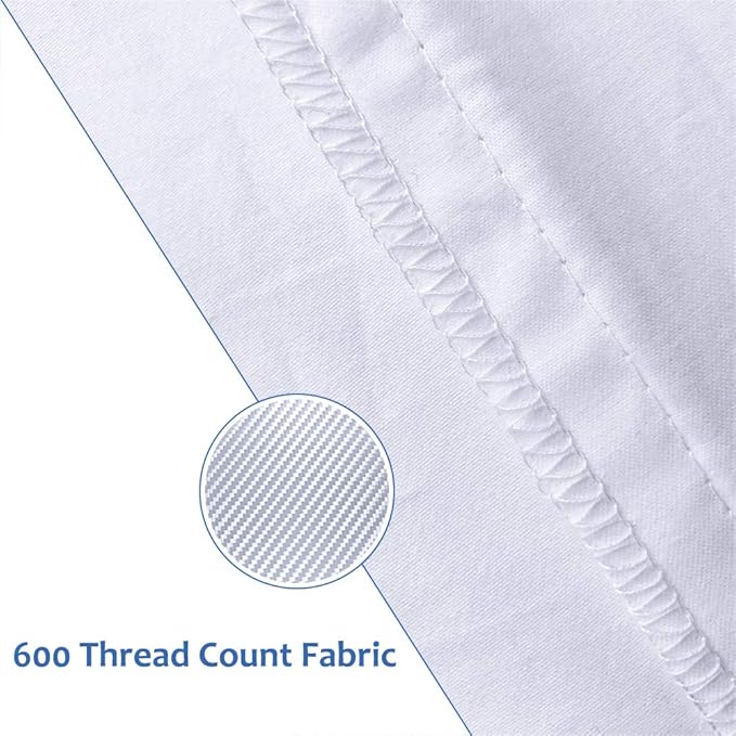 Precoco Body Pillow Pillowcase, 100% Cotton White Body Pillow Cover - Image 5