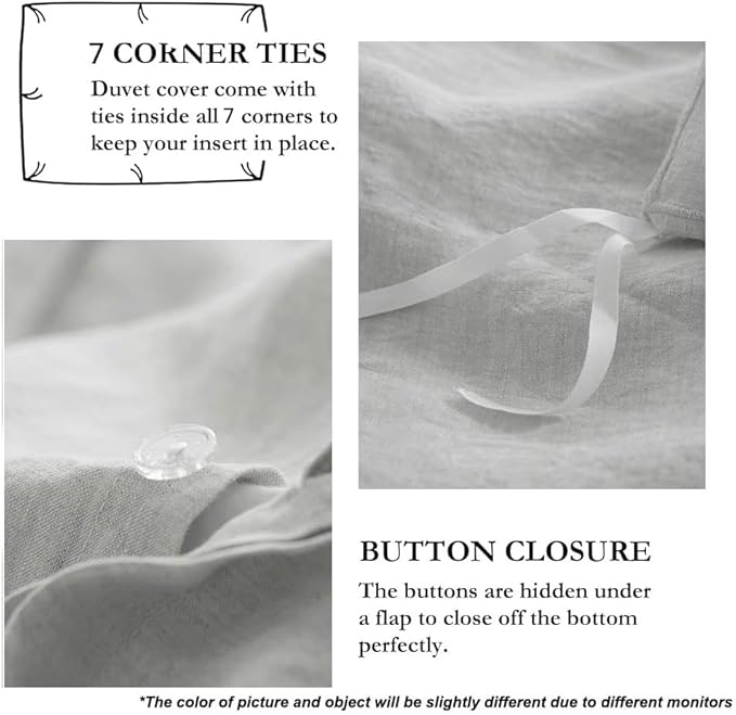 Simple&Opulence 100% Linen Duvet Cover Set - Image 3