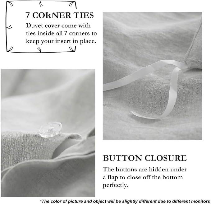 Simple&Opulence 100% Linen Duvet Cover Set - Image 4