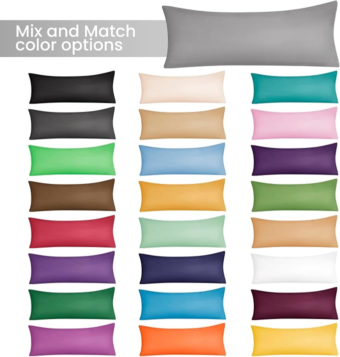 EVOLIVE Ultra Soft Body Pillow Cover 21"x54", Cozy Microfiber Pillowcase - Image 7