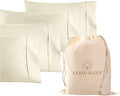 1000 TC Ivory Standard Pillowcases Set of 4 100% Egyptian Cotton Pillow Cases by GoodSleepBedding