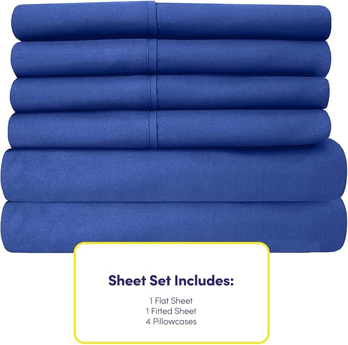 Queen Sheets Royal Blue - Image 4