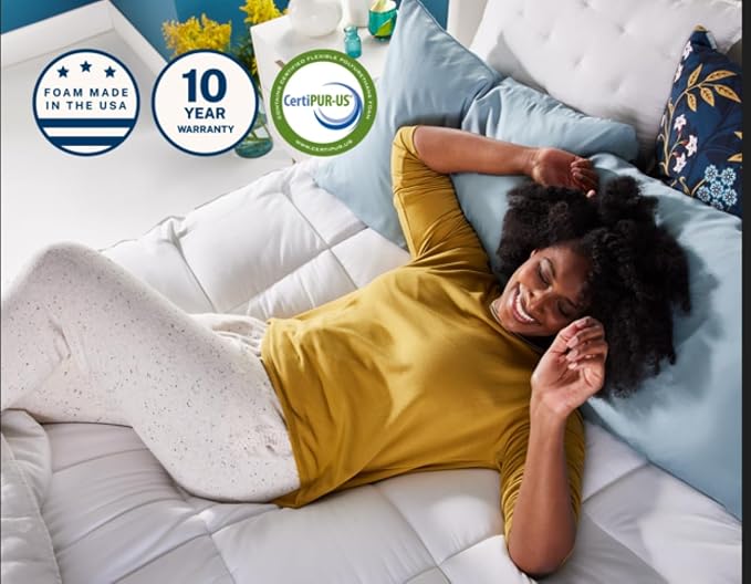 Sleep Innovations Dual Layer 4 Inch Memory Foam Mattress Topper, King Size - Image 6
