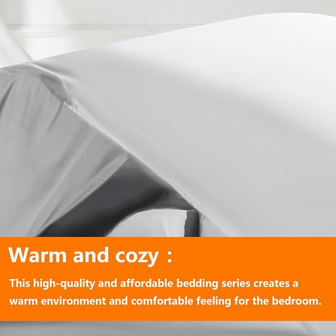 TAIMIT Light Grey King Comforter Set - Image 2