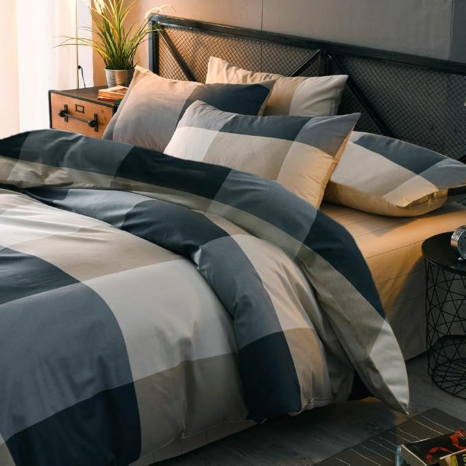 mixinni Full Size Checkered Duvet Cover Set - Image 2