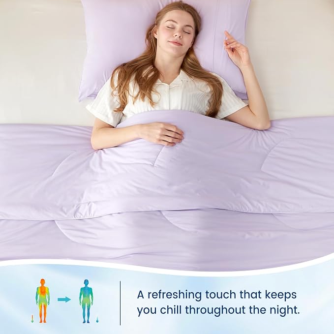 Cozy Bliss Cooling Comforter Queen Size, Reversible Lightweight Cooling Blankets - Image 4