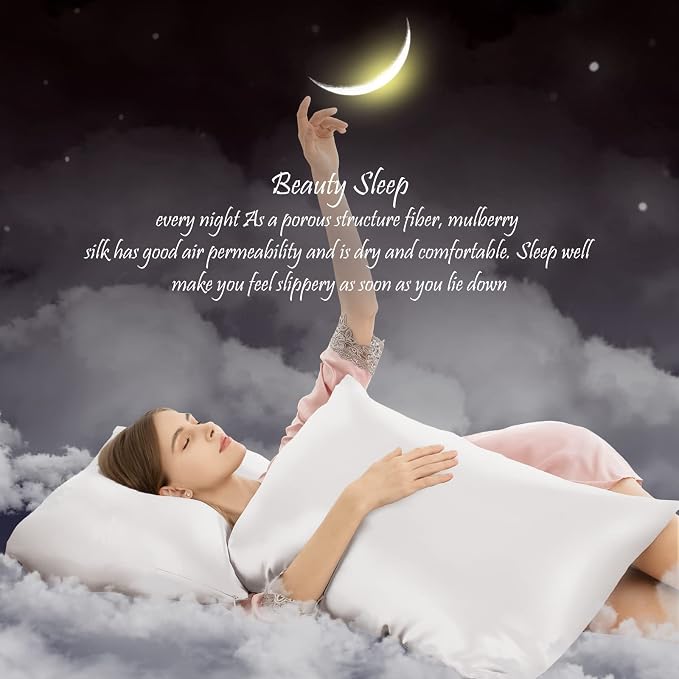 Silk Pillow Cases for Hair and Skin Mulberry Silk Pillowcase Soft Breathable - Image 7