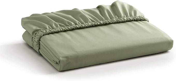 Linen Home 100% Cotton Percale Weave Fitted Sheet, King Size, 1 Deep Pocket by LINENHOME