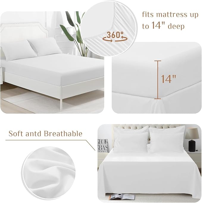 JOLLYVOGUE Full Comforter Set, Ultra-Soft Bed in a Bag Full Size 7 Pieces - Image 4