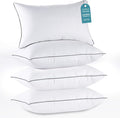 HUXMEYSON Pillows Standard Size Set of 4, Bed Pillows Set of 4, Down by HUXMEYSON