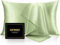 INFIIXSO Silk Pillow Cases 2 Pack Standard Size, Ultra Smooth & Soft Mulberry by INFIIXSO