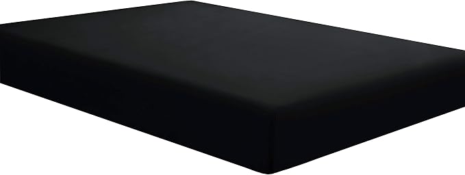 Sfoothome Black Fitted Sheet, 14 Inch Pocket Deep, Microfiber Sheets, King Size by Sfoothome