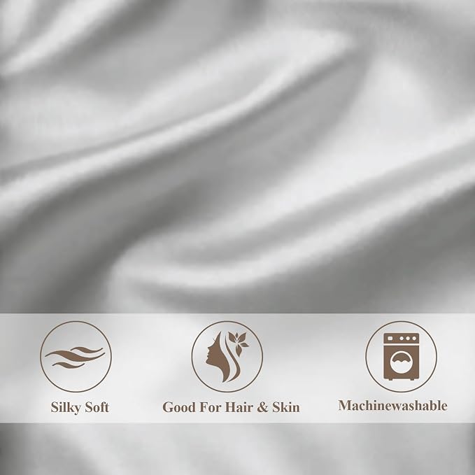 King Satin Pillowcase for Hair 2pc, Similar to Silk Pillow Cases, Easier Care - Image 6