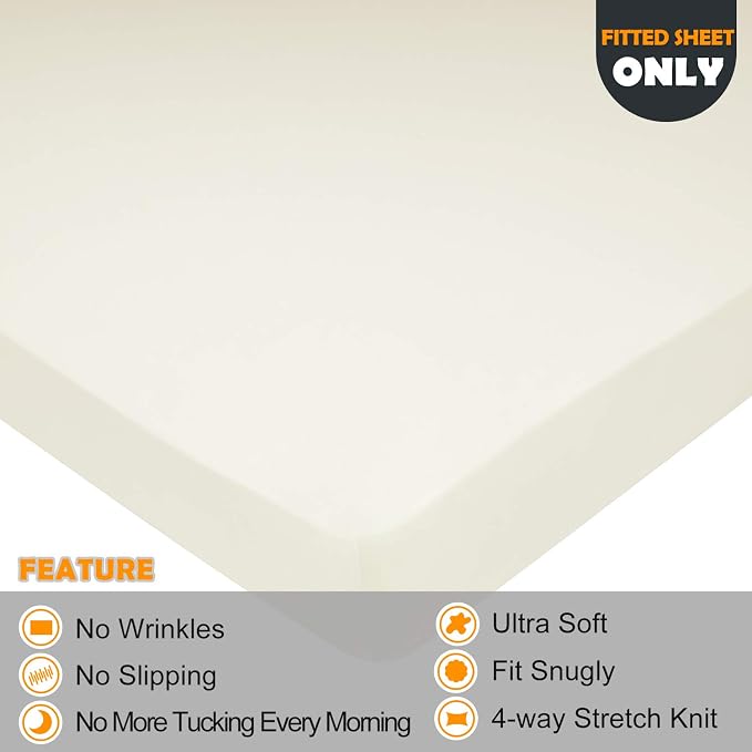 Soft Stretch Twin Fitted Sheet Only - Image 2