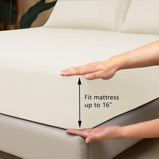 Mejoroom King Size Bed Sheet Set - Image 3