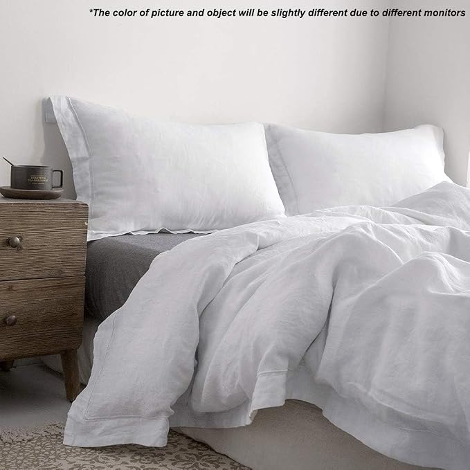Simple&Opulence 100% French Flax Linen Duvet Cover Set - Image 6
