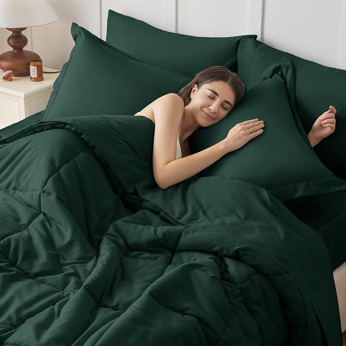 JOLLYVOGUE Queen Comforter Set, Ultra-Soft Bed in a Bag Queen Size 7 Pieces - Image 6