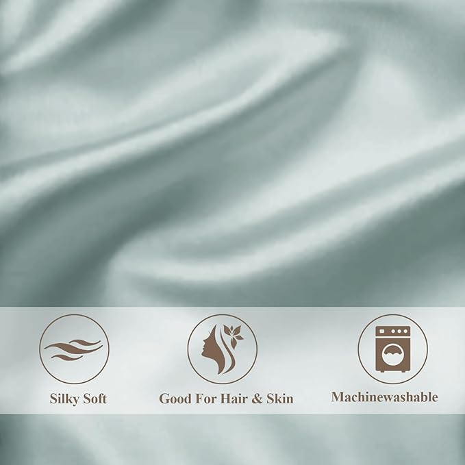 Standard Satin Pillowcase for Hair 2pc, Similar to Silk Pillow Cases, Easier - Image 5