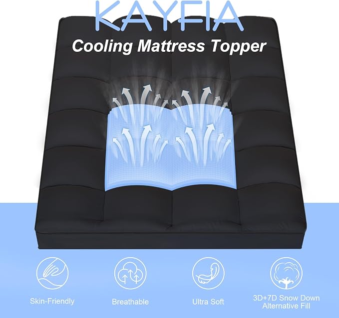 KAYFIA Full Mattress Topper, Extra Thick Mattress Pad Cover - Image 9