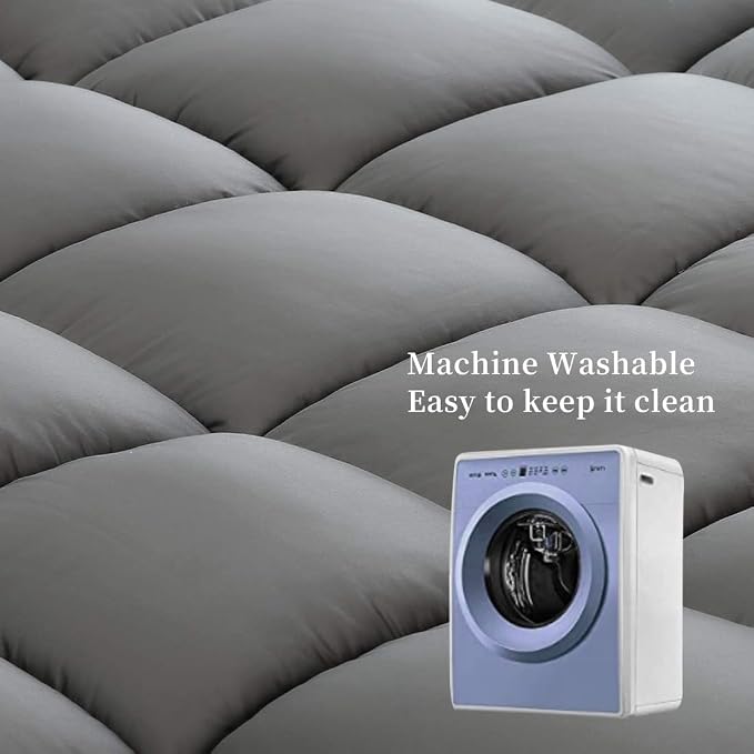 COONP Queen Mattress Topper, Extra Thick Pillowtop, Cooling Plush Mattress Pad - Image 7
