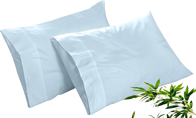 Royale Linens Cooling Pillow Cases Queen Size Set of 2-100% Rayon Derived from by ROYALELINENS