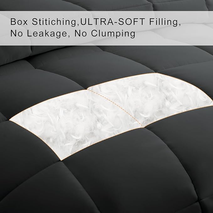 COHOME Premium Queen Size Comforter, All-Season Quilted Down Alternative Duvet - Image 3