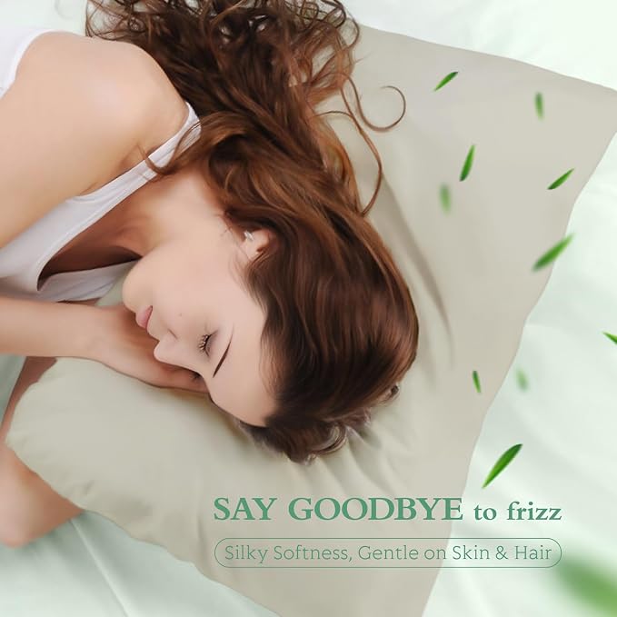 Cooling Pillowcases Standard Size Set of 2, Viscose Derived from Bamboo - Image 5