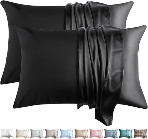 100% Silk Pillow Cases 2 Pack Queen Size Mulberry Silk Pillowcase by WLOSJ