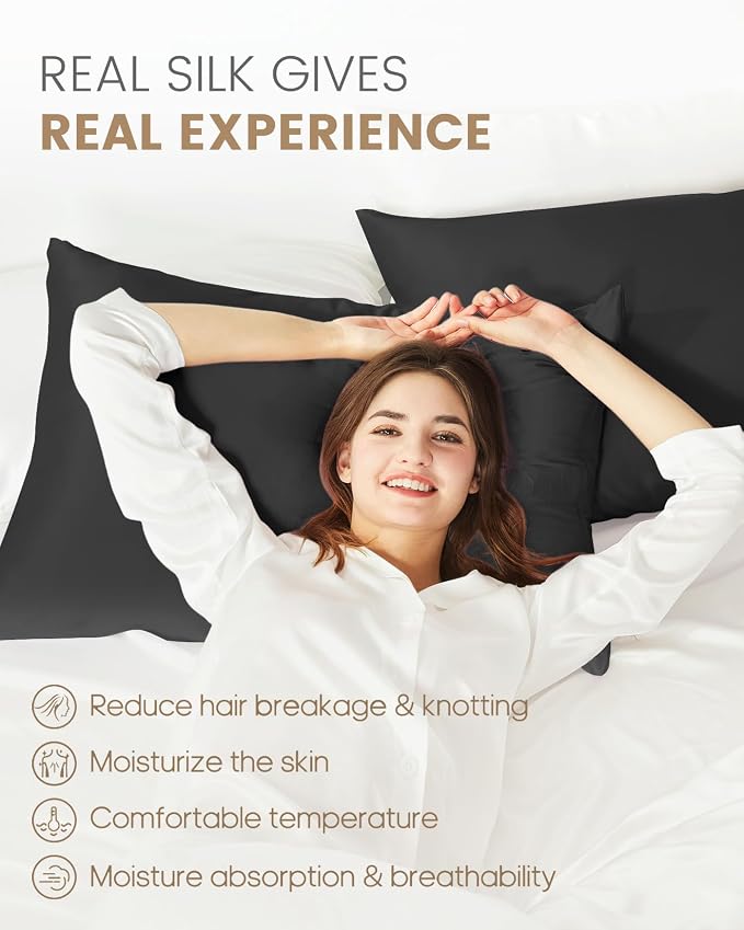 THXSILK 100% Pure Mulberry Silk Pillowcase - Image 3