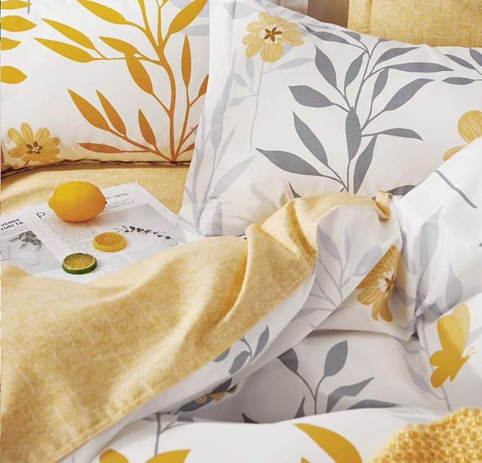 SLEEPBELLA Duvet Cover Queen Size, 600 Thread Count Cotton Grey Branches and - Image 3