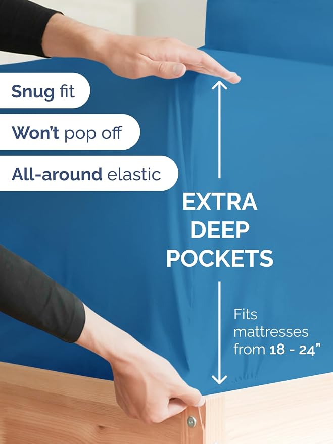 Extra Deep Twin Fitted Sheet - Image 2