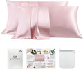 PROMEED 23 Momme Silk Pillowcase 2 Pack, Both Sides 100% 23 Momme Mulberry Silk by PromeedTextile