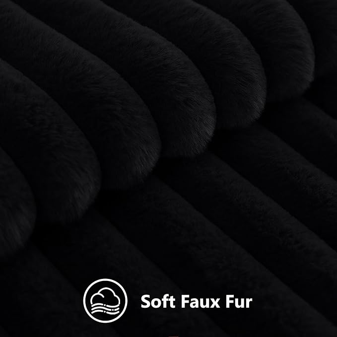 decorUhome Cozy Faux Fur Throw Pillow Covers 12x20 Set of 2 Decorative Soft - Image 2