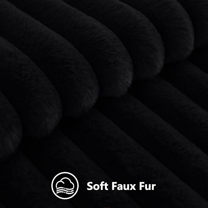 decorUhome Cozy Faux Fur Throw Pillow Covers 22x22 Set of 2 Decorative Soft - Image 2