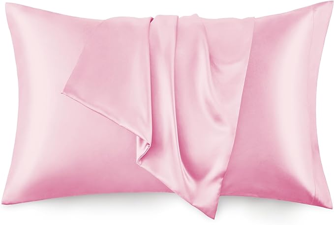Love's cabin Satin Pillowcase Set of 2 Standard Size 20x26, Cooling Pillow by Lovescabin