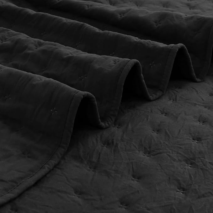 ROARINGWILD Black King Size Quilt Bedding Sets - Image 6