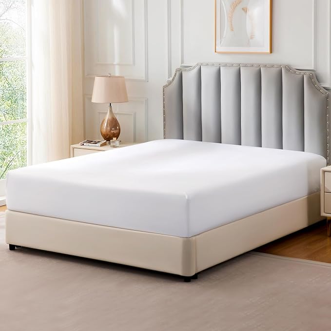 FreshCulture Pure Cotton Fitted Sheets Full Size, 300 Thread Count Percale - Image 8