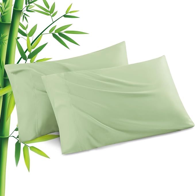 Pillowcases Queen Size 2 Pack, Cooling Viscose from Bamboo Pillow Cases by JamRest