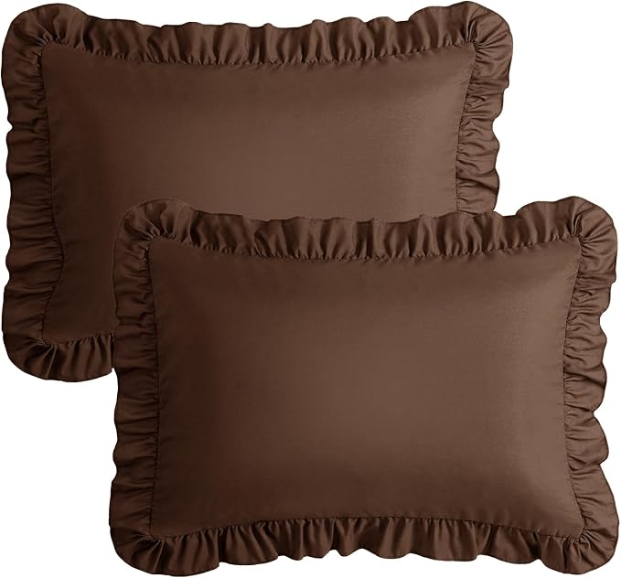 KKJIAF Ruffle Pillow Cases Standard Size Set of 2, Ruffled Pillow Covers - Image 7