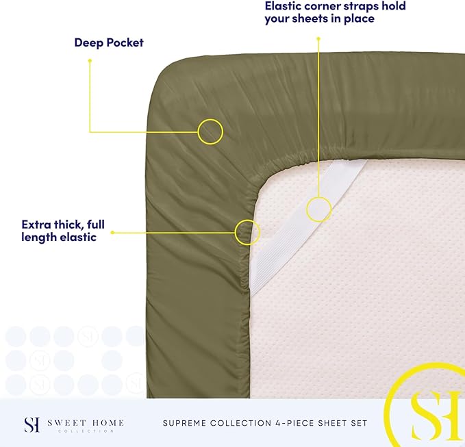 Twin Sheets - Breathable Luxury Sheets - 1800 Supreme Collection Extra Soft - Image 5