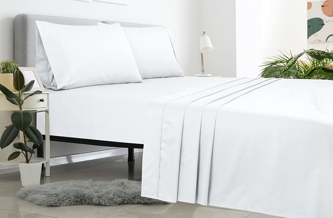 Royale Linens 2 Pack Bulk Flat Sheet Set - Image 8