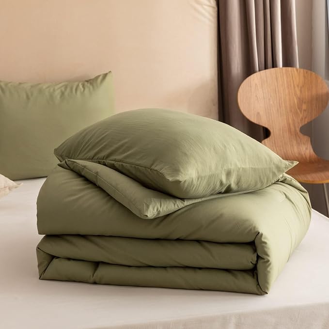 ROSGONIA Alaskan King Comforter 136x120, Olive Green, 1 Extra Large King Size - Image 7