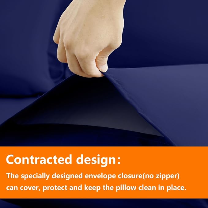 TAIMIT Navy King Comforter Set - Image 4