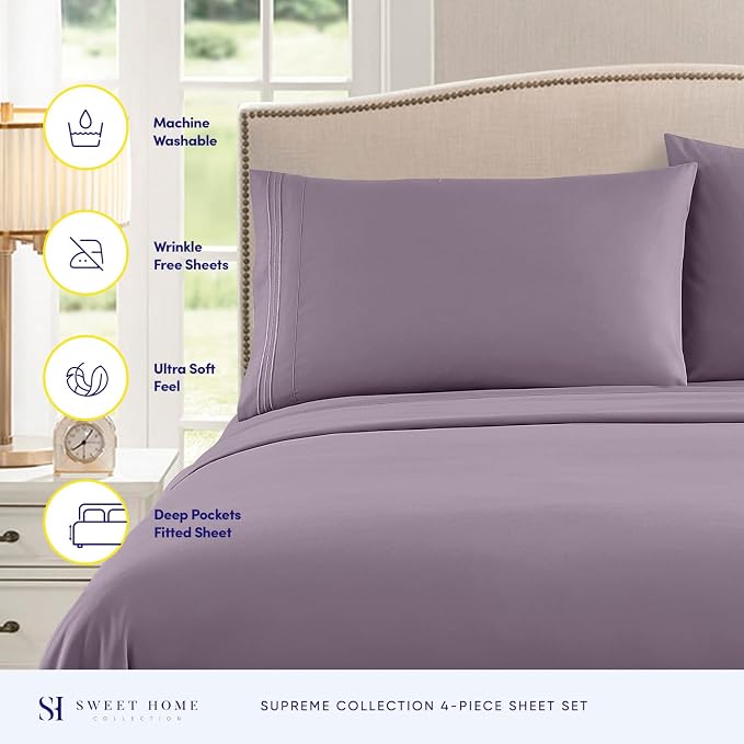 Twin XL Sheets - Breathable Luxury Sheets - 1800 Supreme Collection Extra Soft - Image 2