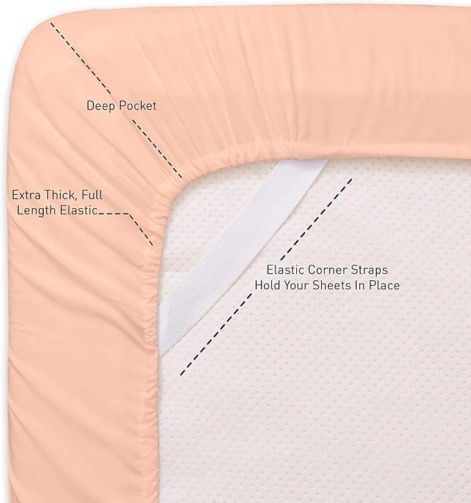 Sweet Home Collection 6 Piece Bed Sheet Set, RV Short Queen - Image 4