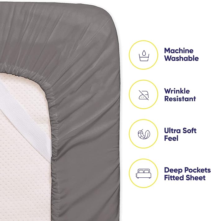 Bed Sheets Queen Size Grey - Image 3
