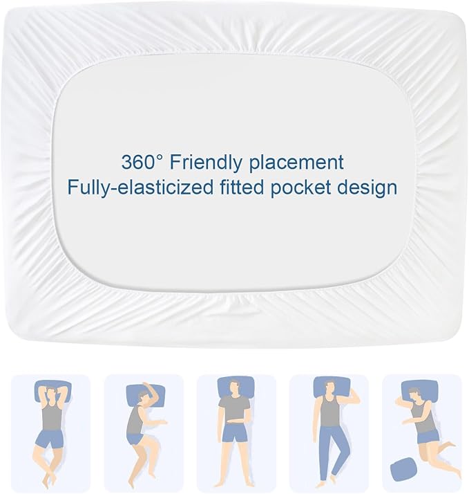 Split Top King Mattress Protector Pad Waterproof Quilted, Mattress Cover - Image 4