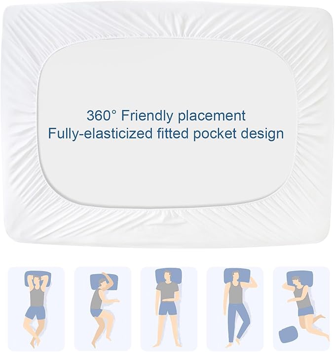 King Mattress Protector Pad Waterproof Quilted, Breathable & Cooling King Size - Image 6