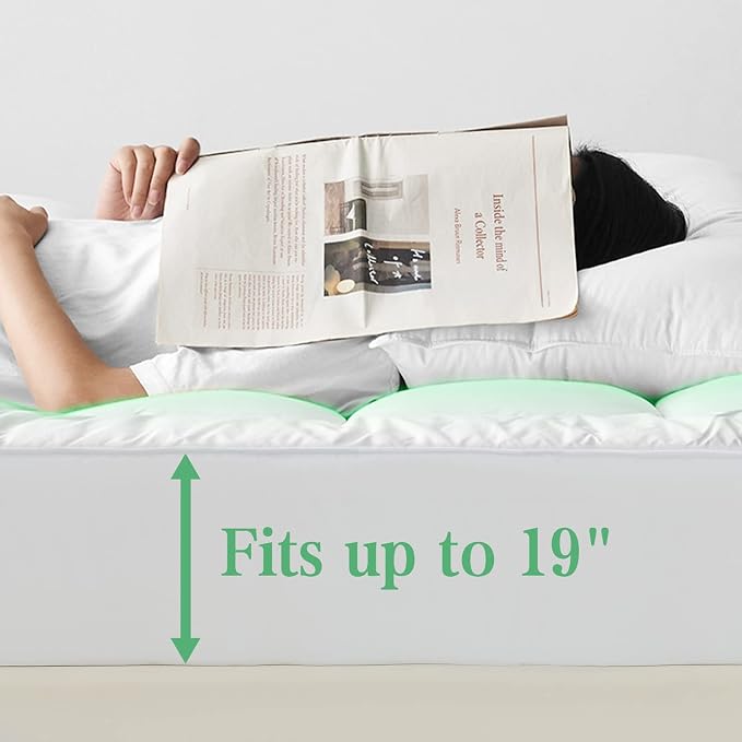 UNILIBRA Twin XL Size Mattress Pad Cooling Rayon from Bamboo, Quilted Fitted - Image 6