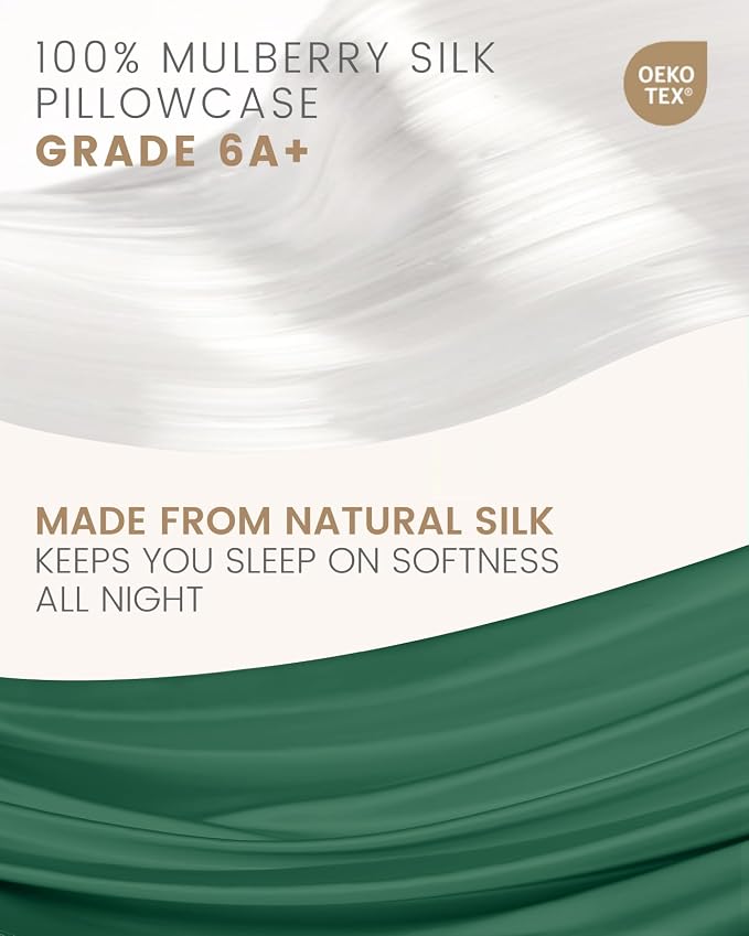 THXSILK Set of 2 100% Mulberry Silk Pillowcase - Image 2